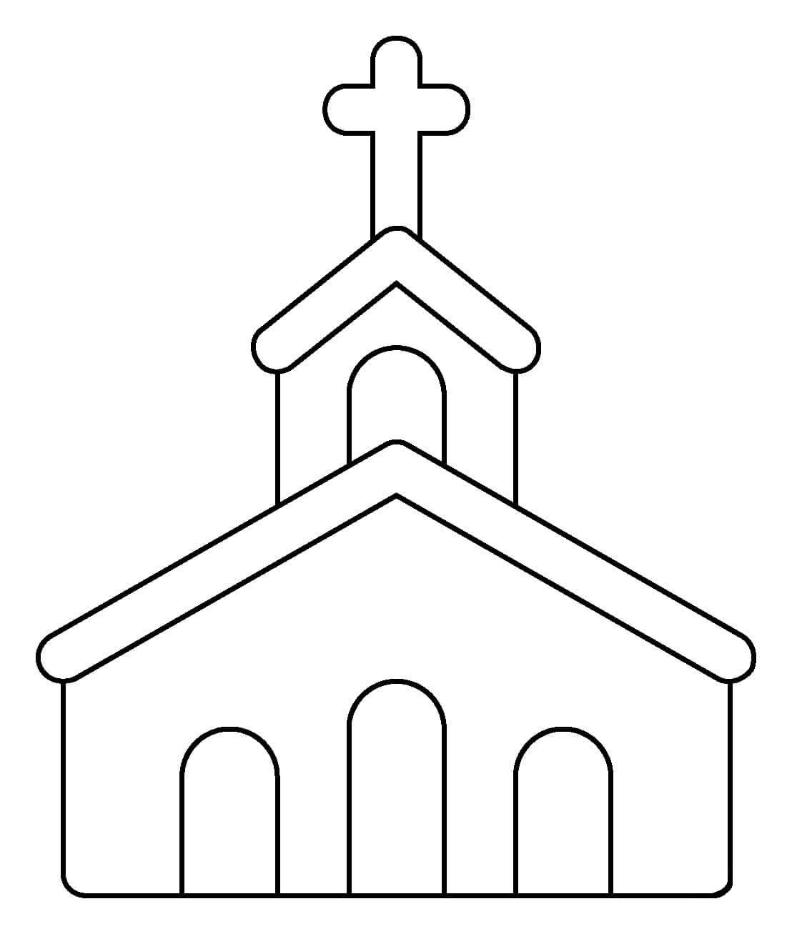 Desenho de Igreja para imprimir