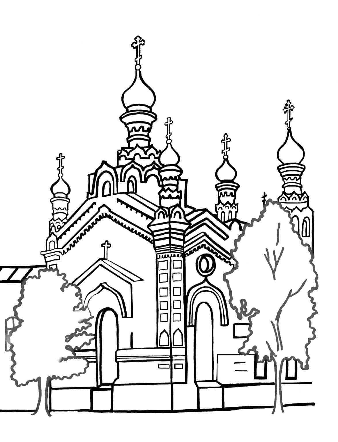 Desenho de Igreja para imprimir
