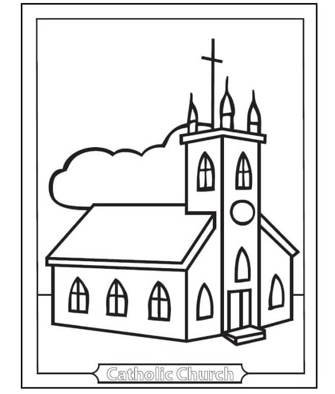 Desenho de Igreja para imprimir