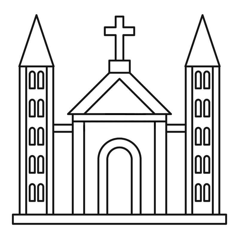 Desenho de Igreja para imprimir