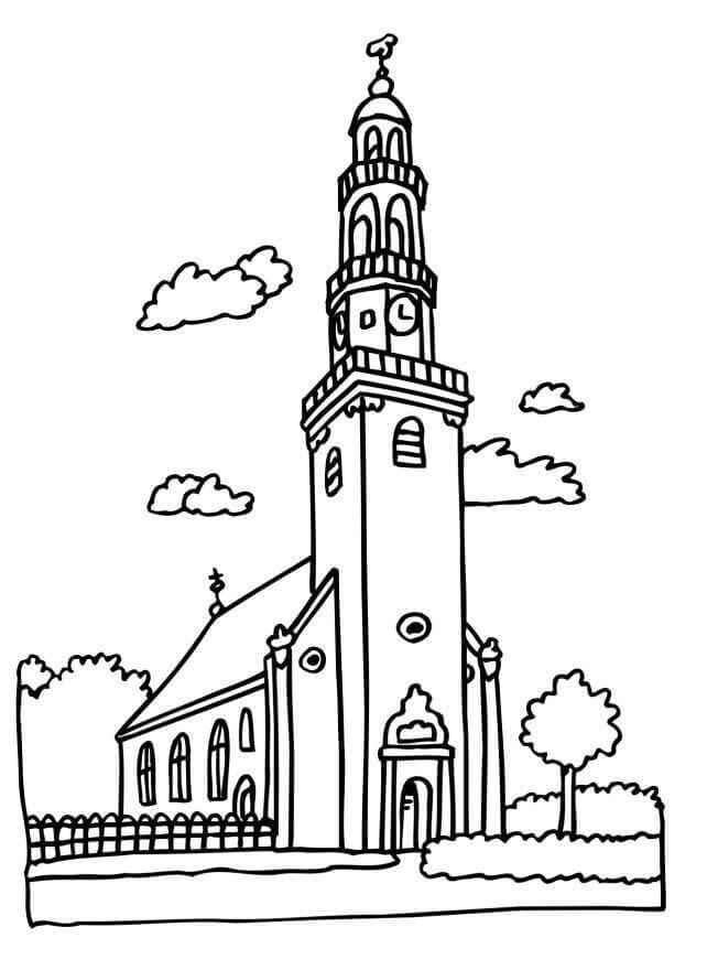 Desenho de Igreja para imprimir