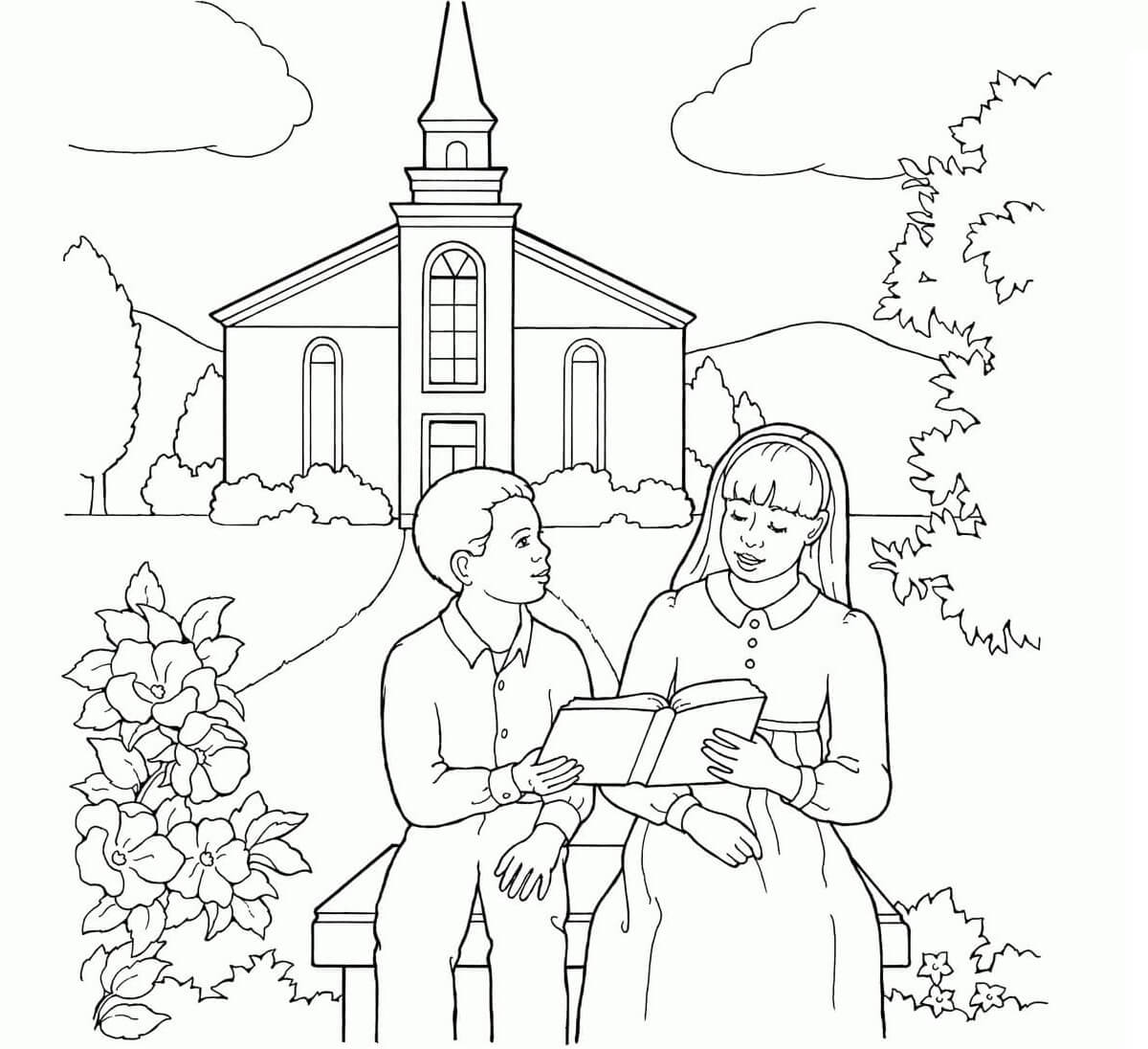 Desenho de Igreja para imprimir