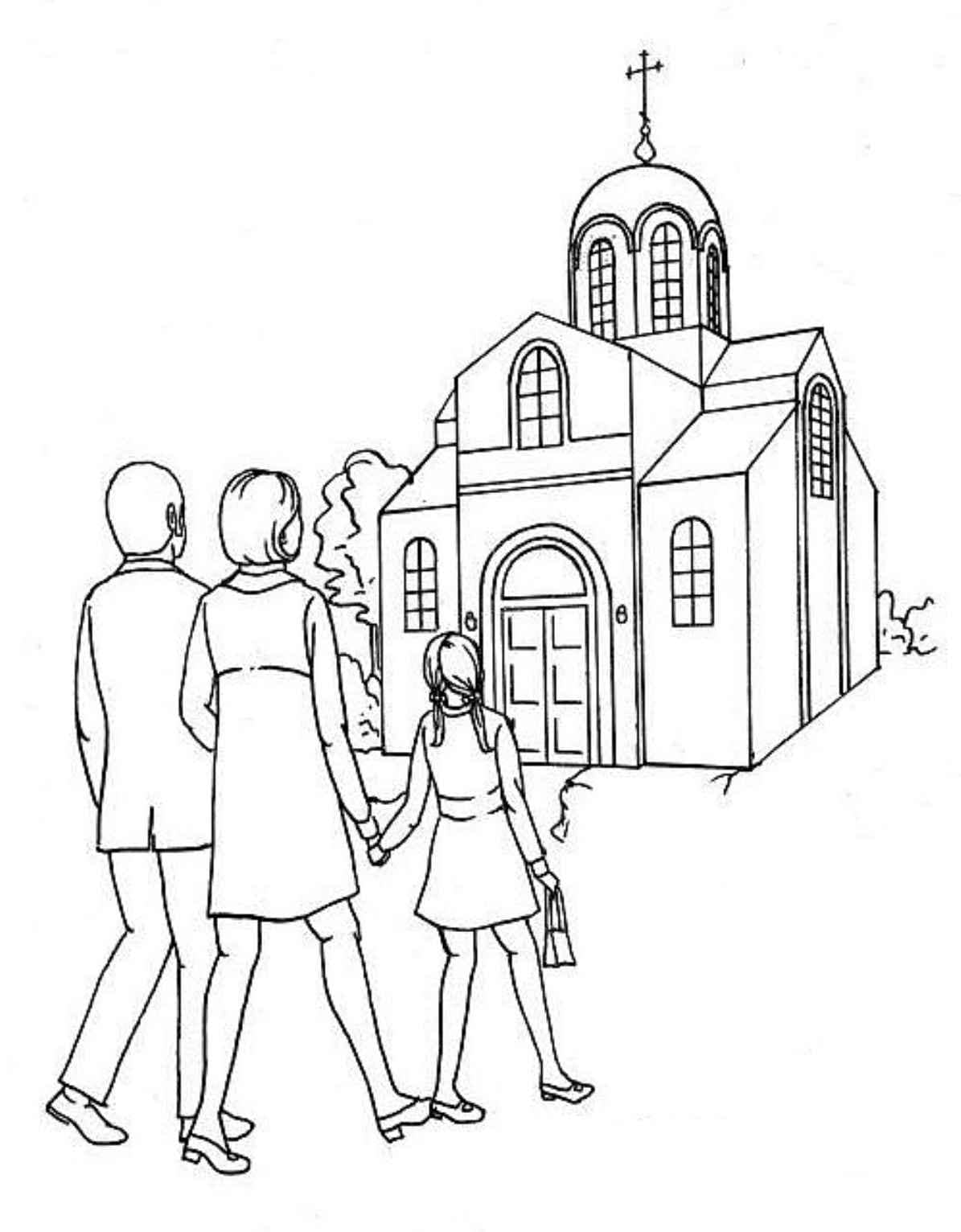Desenho de Igreja para imprimir