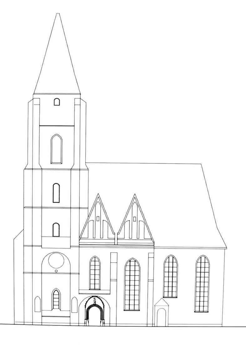 Desenho de Igreja para imprimir