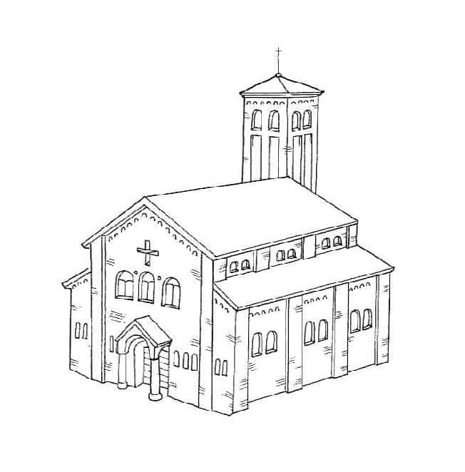 Desenho de Igreja para imprimir