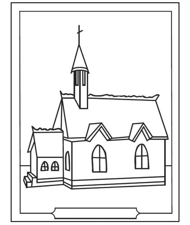Desenho de Igreja para imprimir
