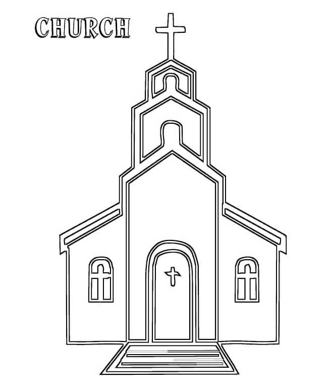 Desenho de Igreja para imprimir