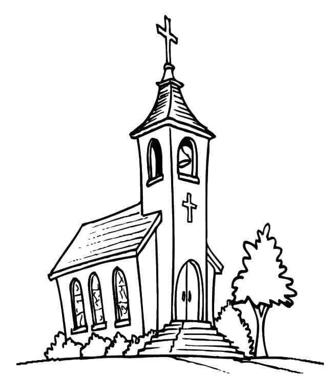 Desenho de Igreja para imprimir