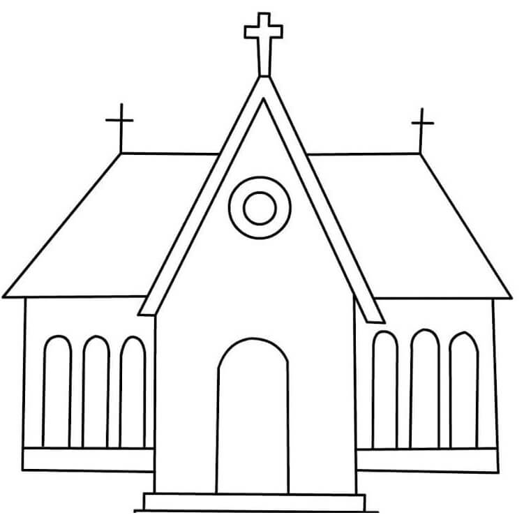 Desenho de Igreja para imprimir