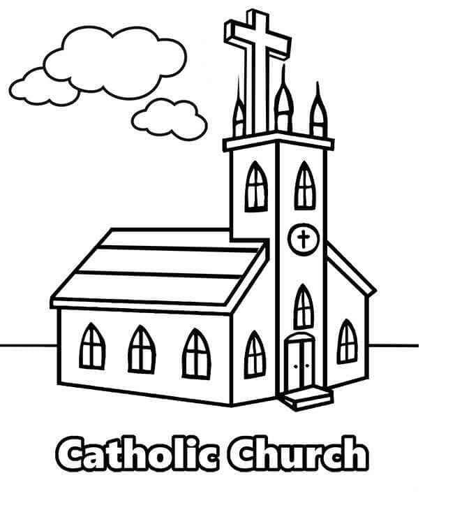 Desenho de Igreja para imprimir