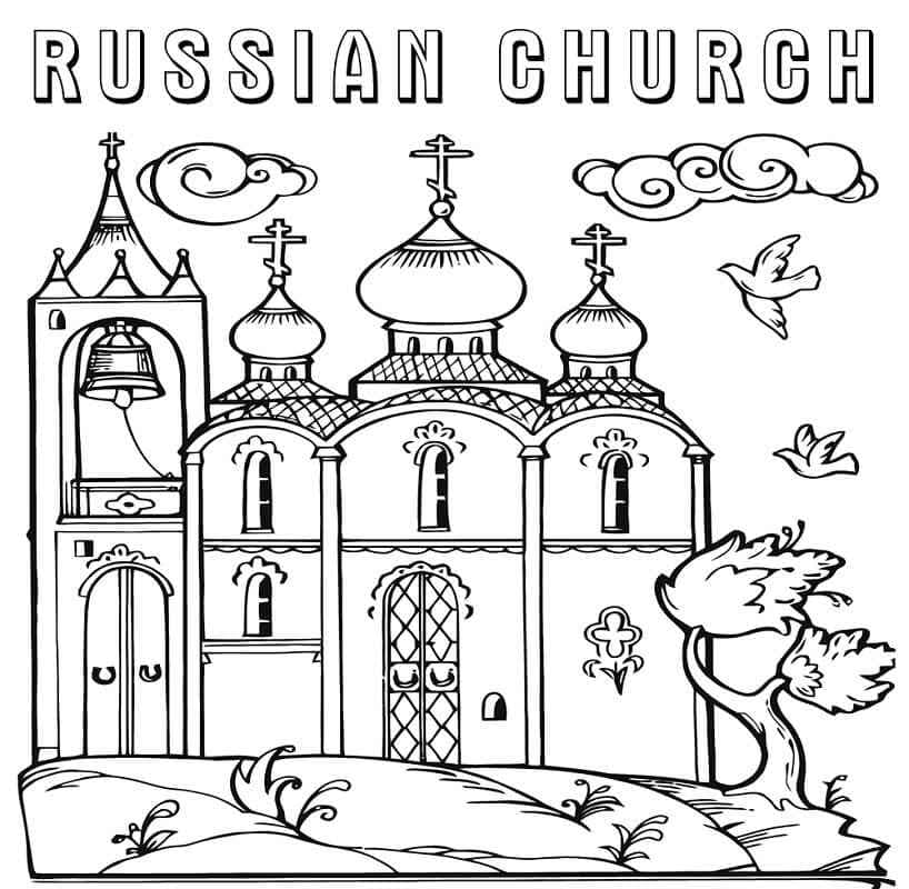 Desenho de Igreja para imprimir