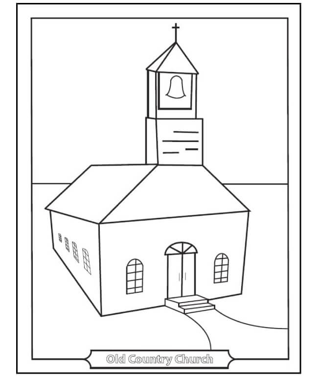 Desenho de Igreja para imprimir