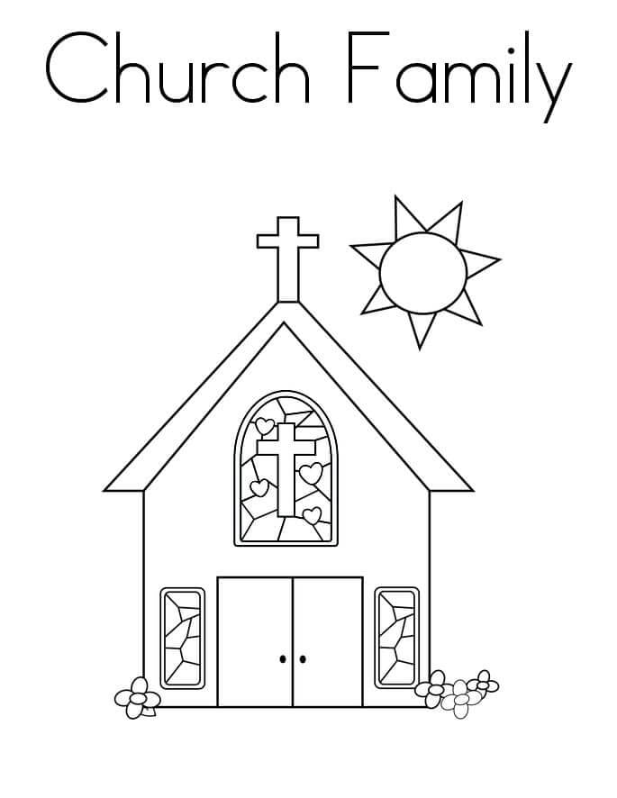 Desenho de Igreja para imprimir
