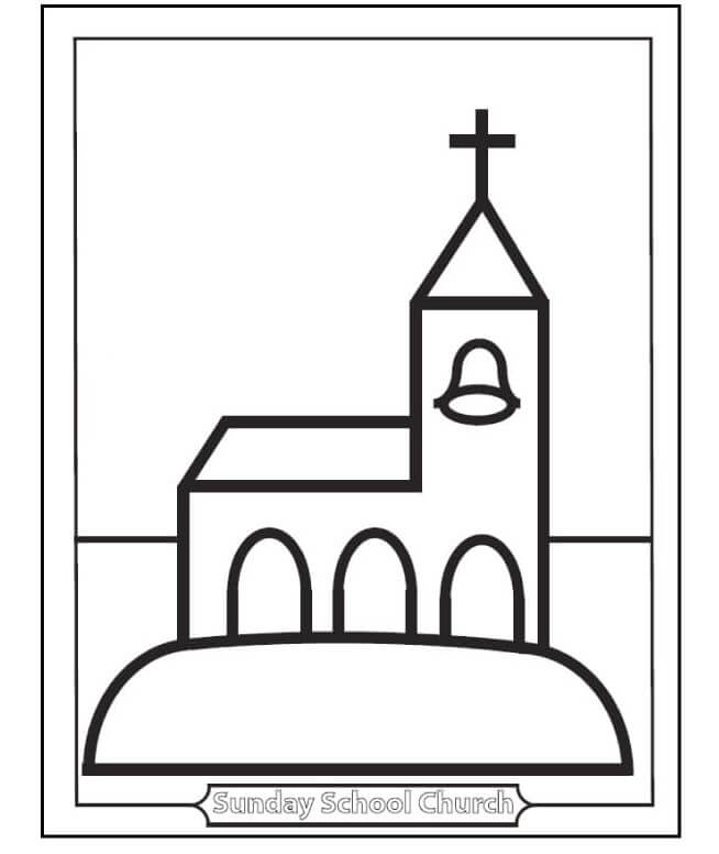 Desenho de Igreja para imprimir