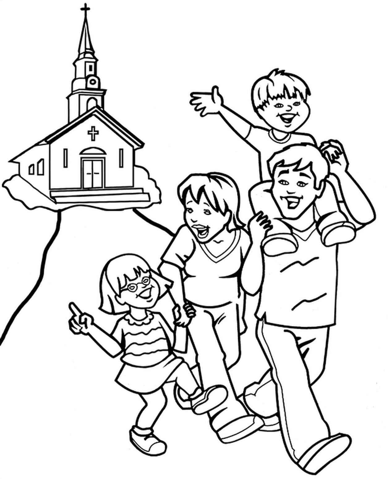 Desenho de Igreja para imprimir