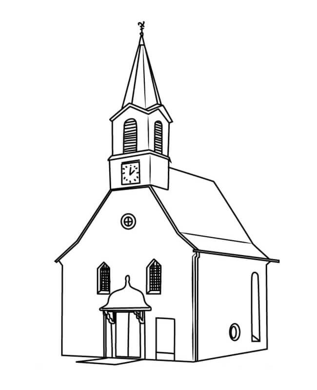 Desenho de Igreja para imprimir