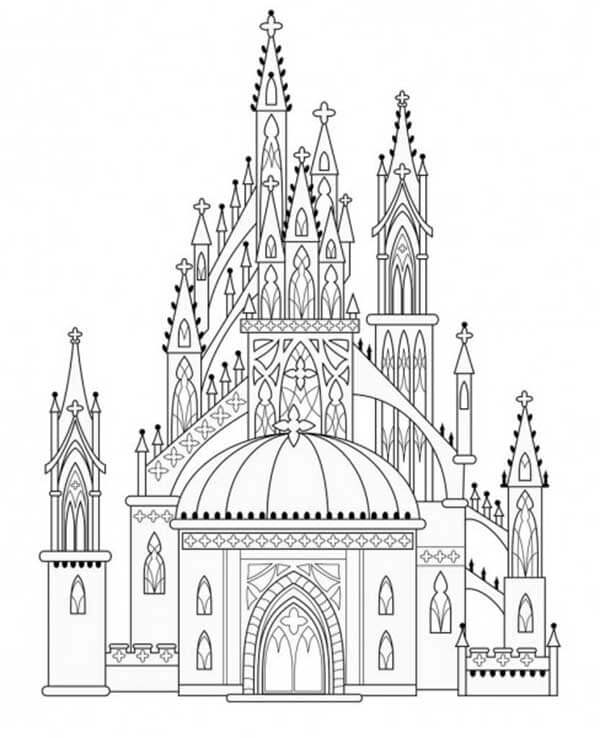 Desenho de Igreja para imprimir