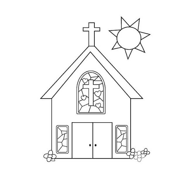Desenho de Igreja para imprimir
