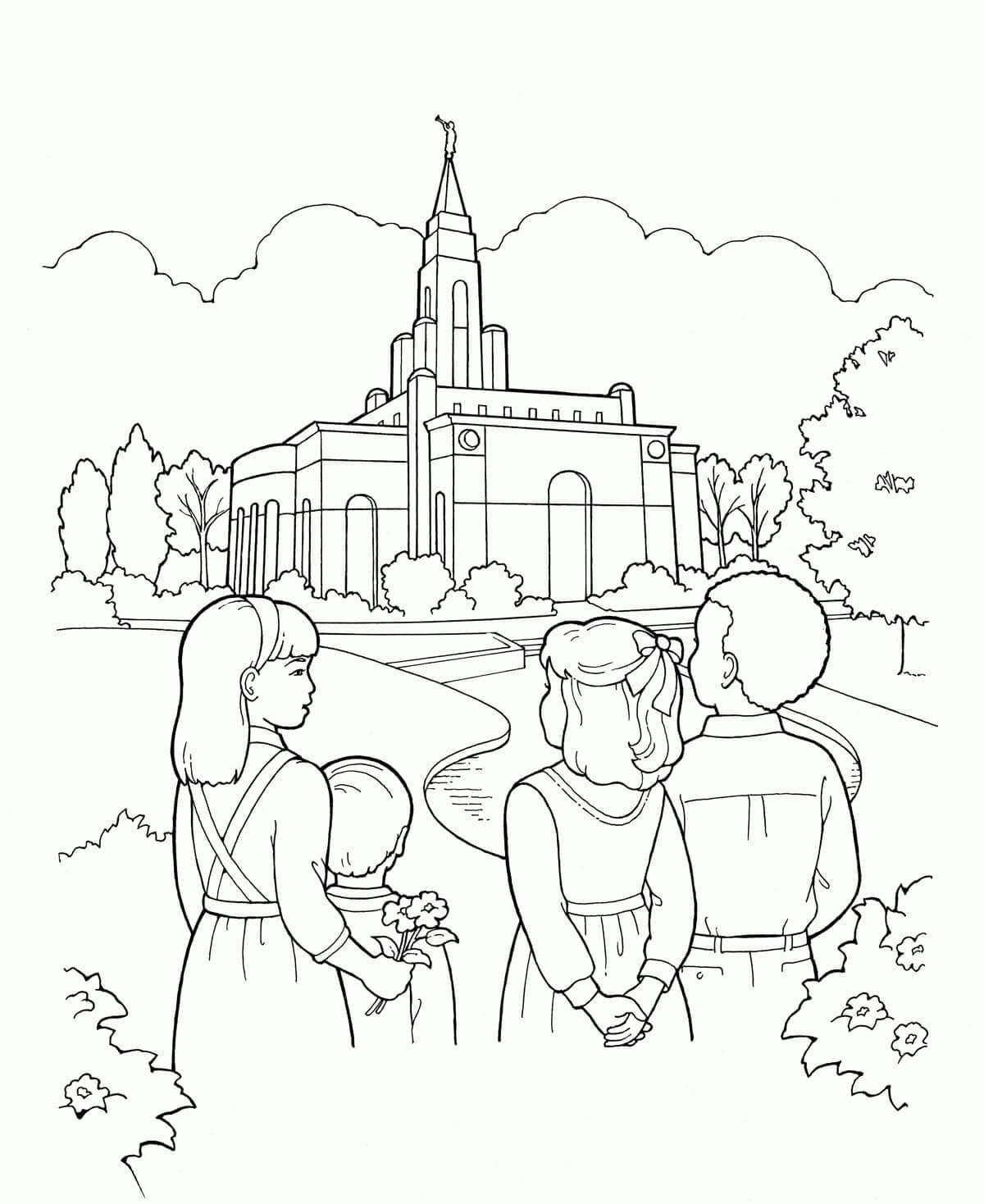Desenho de Igreja para imprimir