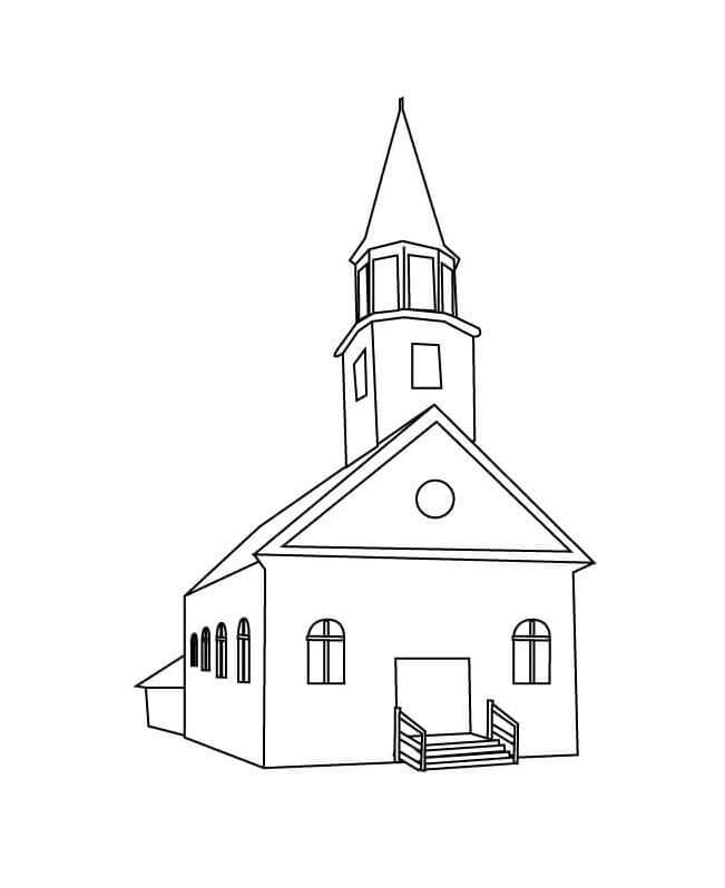 Desenho de Igreja para imprimir