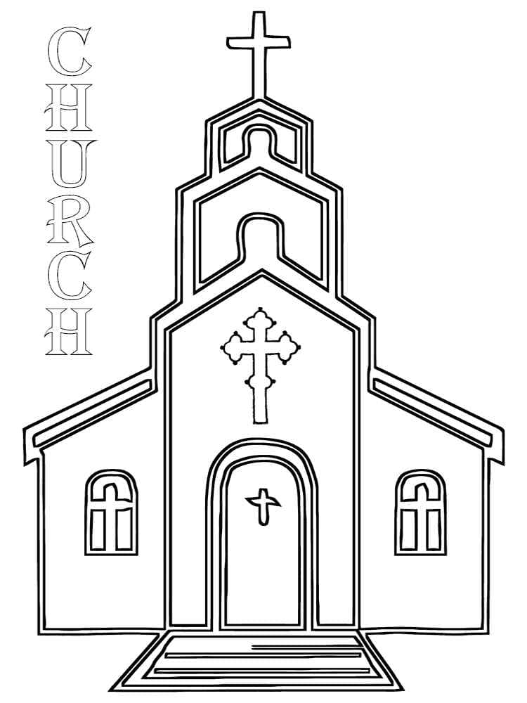 Desenho de Igreja para imprimir