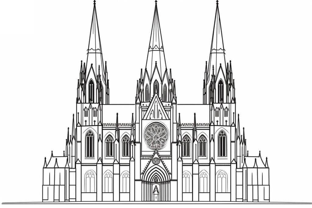 Desenho de Igreja para imprimir