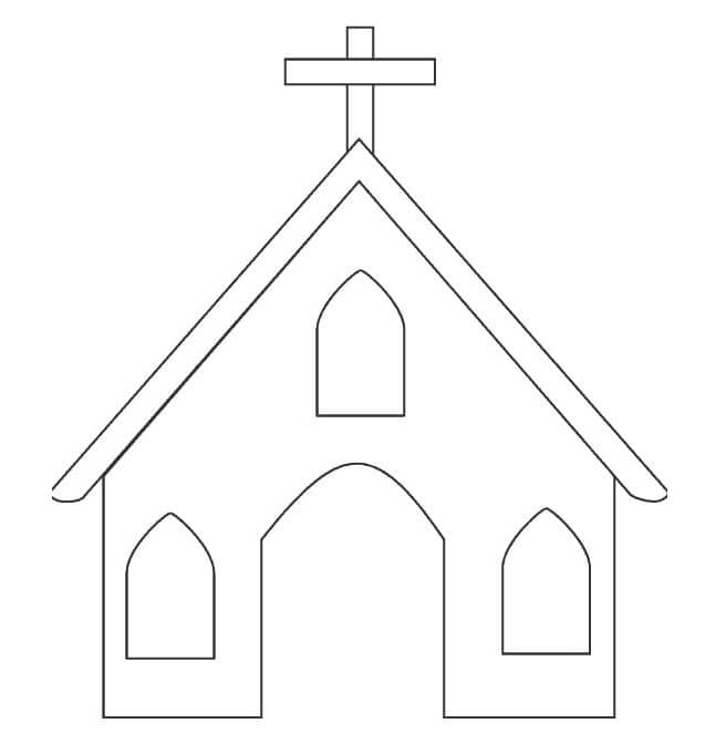 Desenho de Igreja para imprimir
