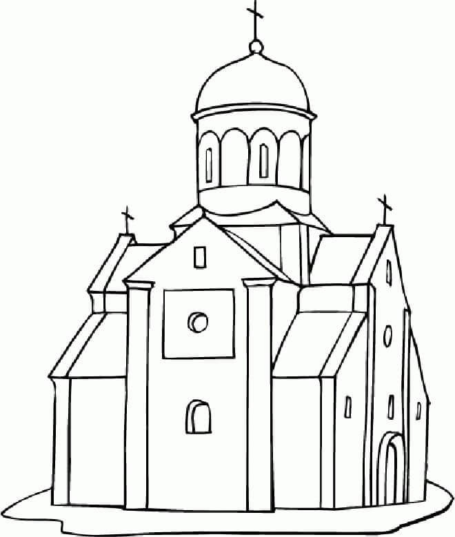 Desenho de Igreja para imprimir