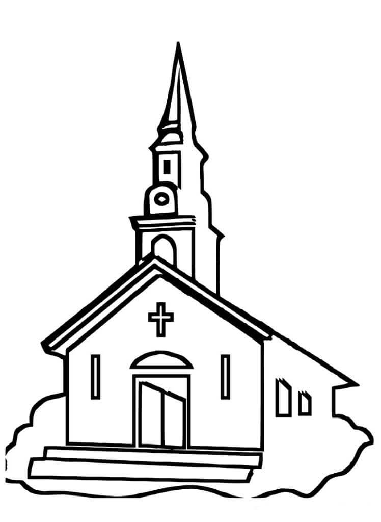 Desenho de Igreja para imprimir