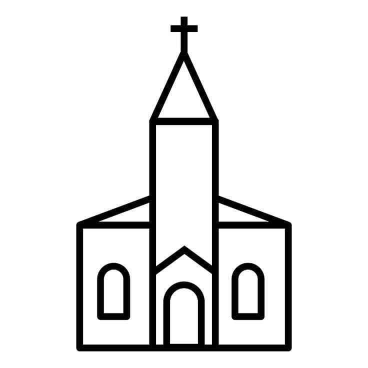 Desenho de Igreja para imprimir
