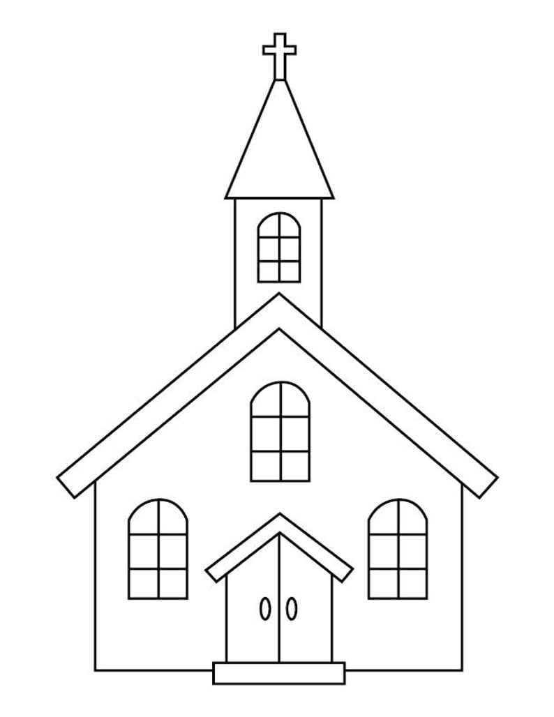 Desenho de Igreja para imprimir