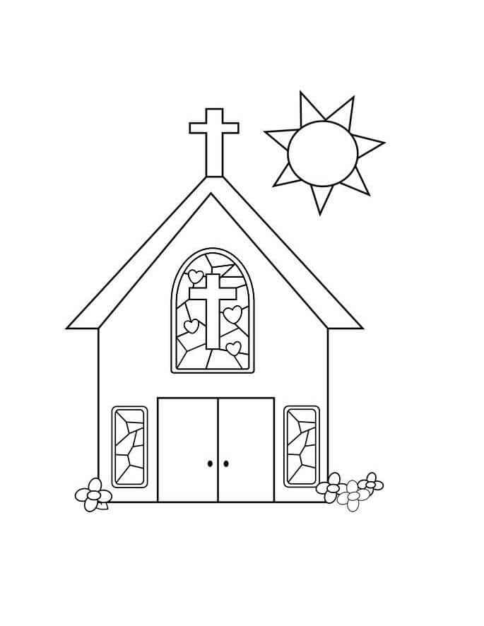 Desenho de Igreja para imprimir