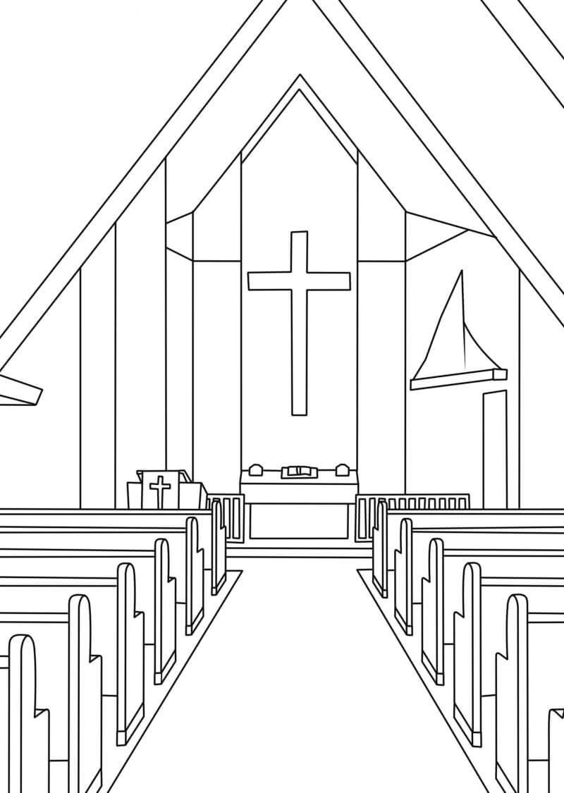 Desenho de Igreja para imprimir