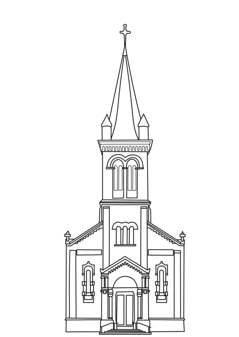 Desenho de Igreja para imprimir