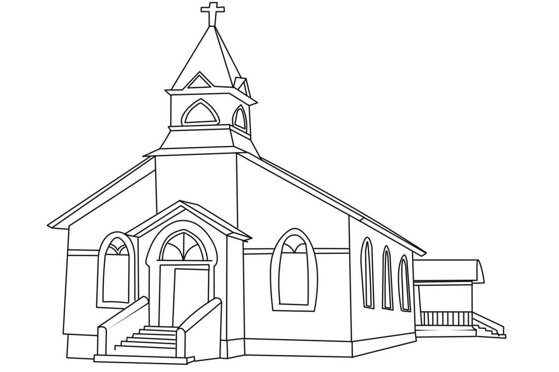 Desenho de Igreja para imprimir