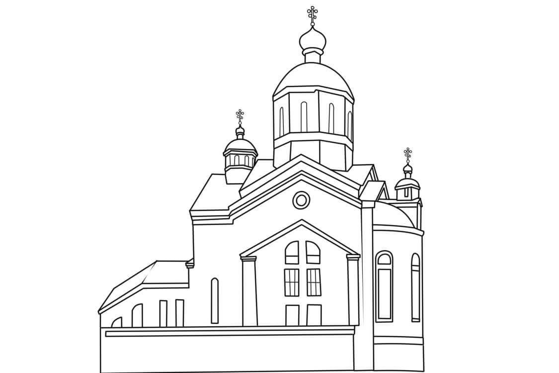 Desenho de Igreja para imprimir