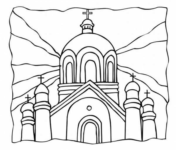 Desenho de Igreja para imprimir