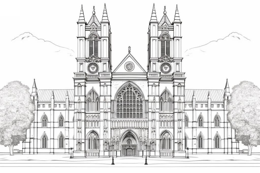 Desenho de Igreja para imprimir
