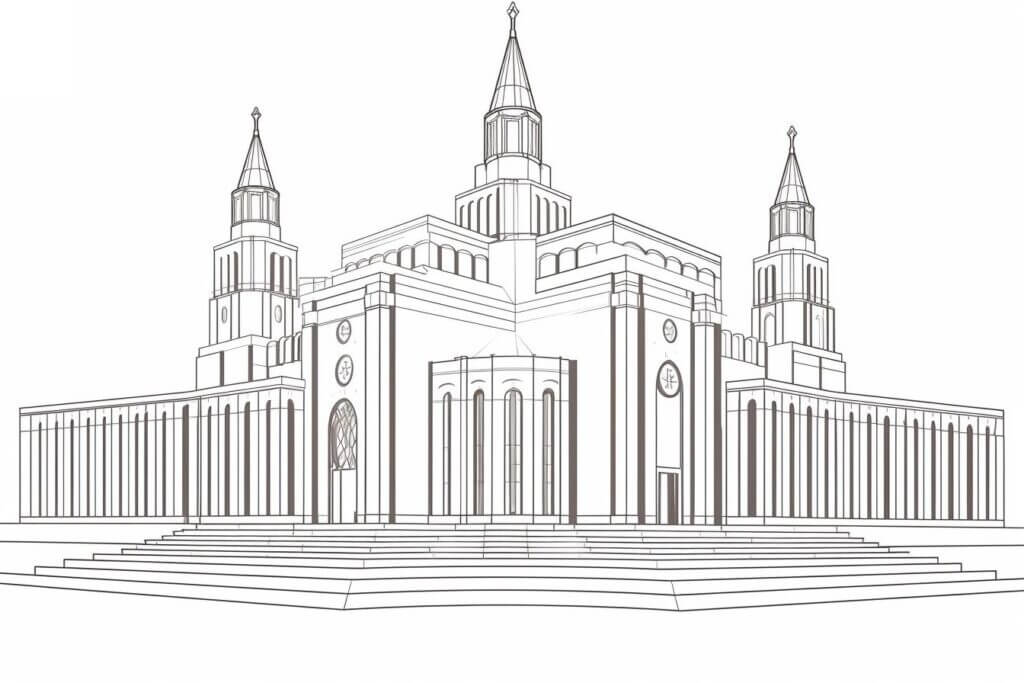 Desenho de Igreja para imprimir