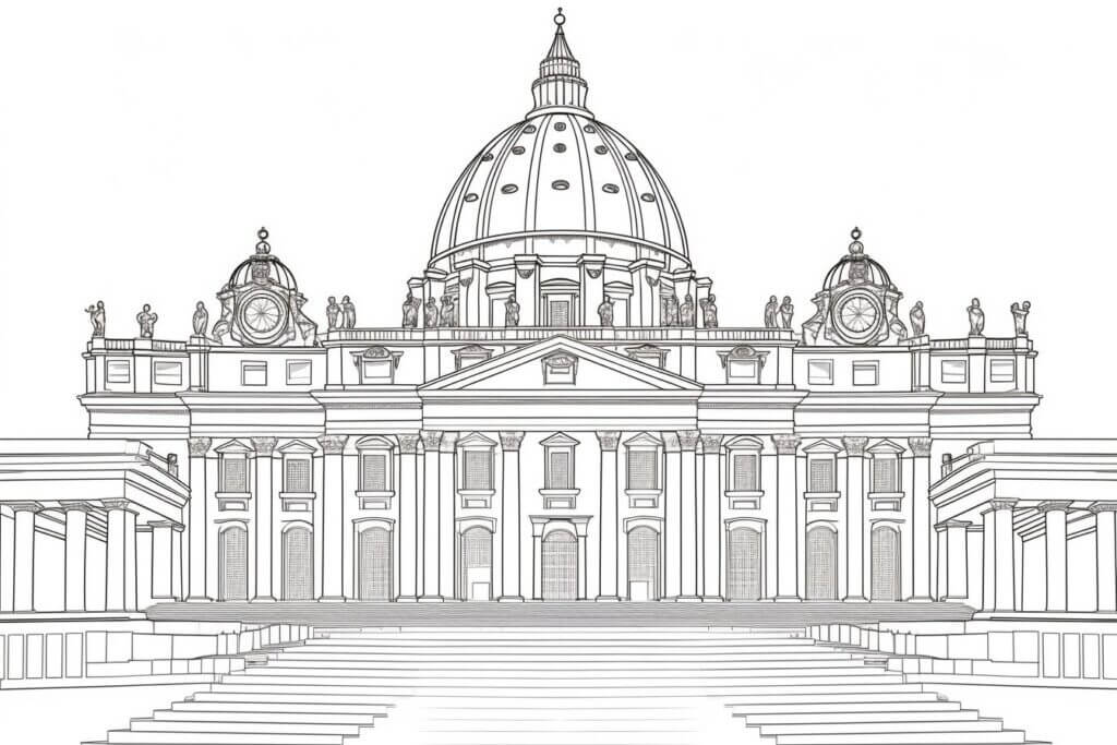 Desenho de Igreja para imprimir