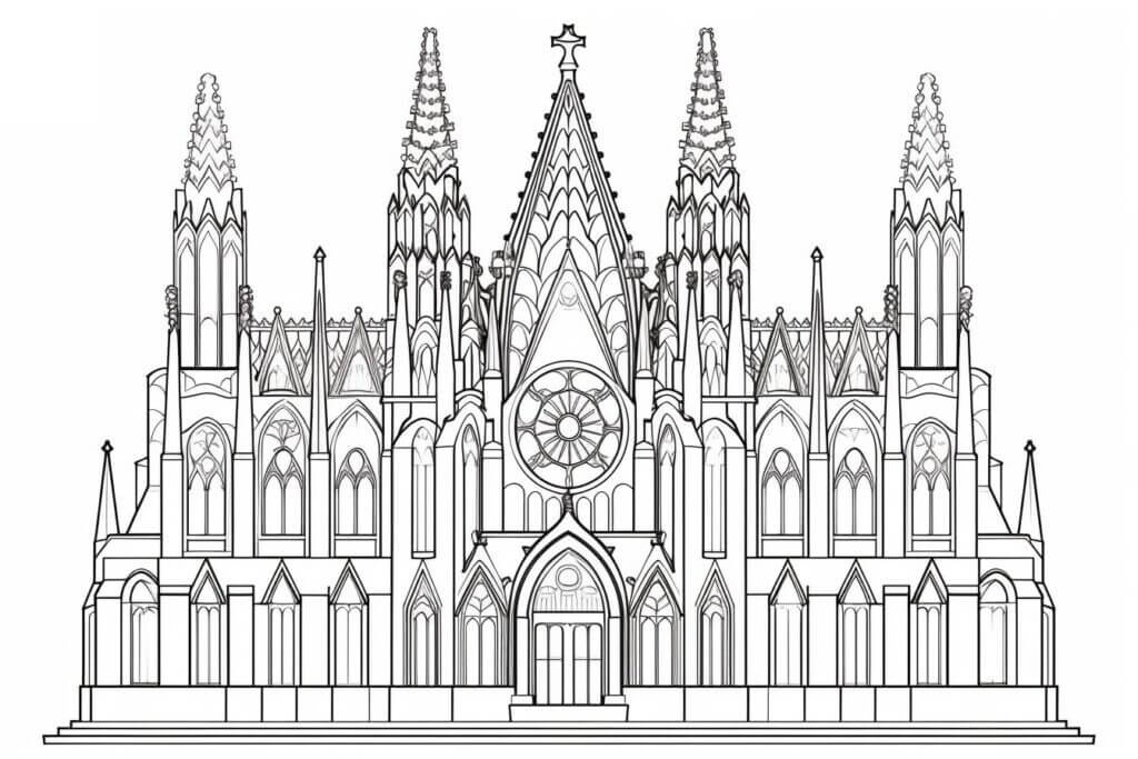 Desenho de Igreja para imprimir