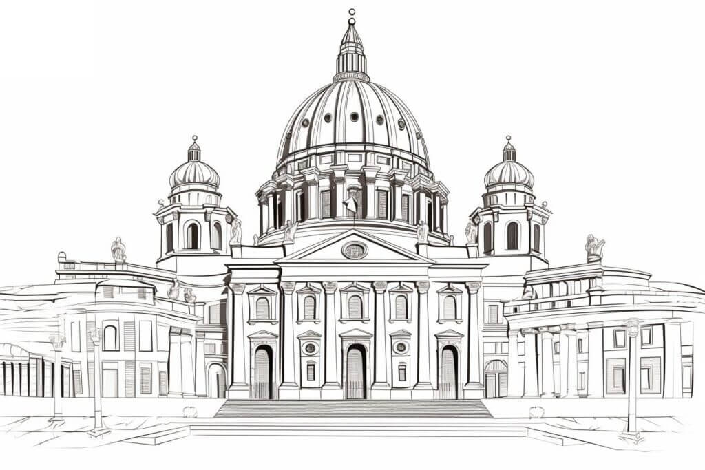 Desenho de Igreja para imprimir