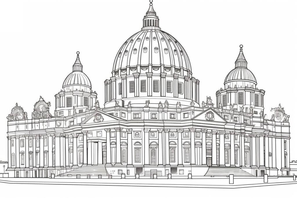 Desenho de Igreja para imprimir