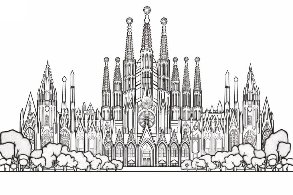 Desenho de Igreja para imprimir