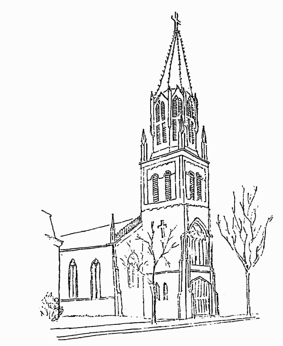 Desenho de Igreja para imprimir
