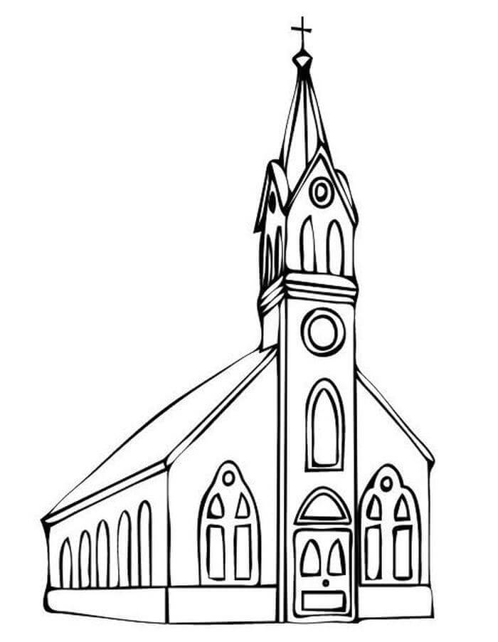 Desenho de Igreja para imprimir