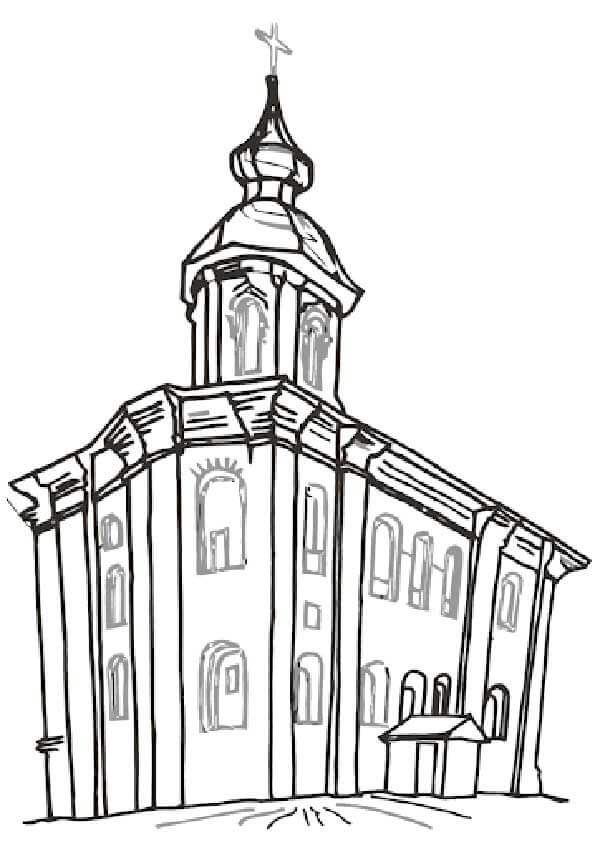 Desenho de Igreja para imprimir