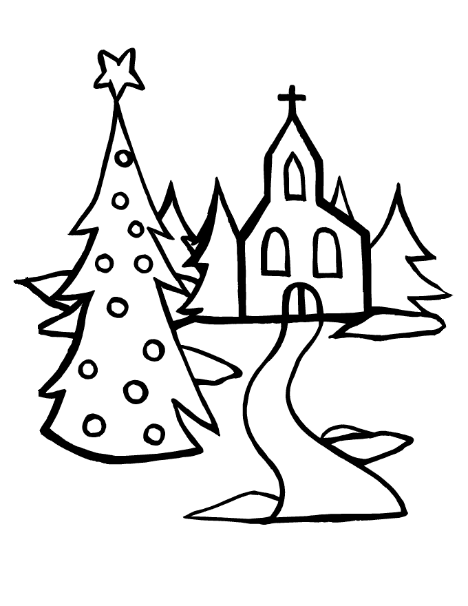 Desenho de Igreja para imprimir