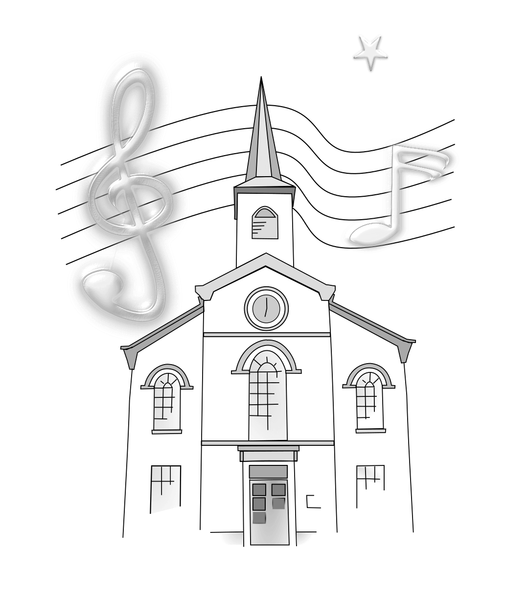 Desenho de Igreja para imprimir