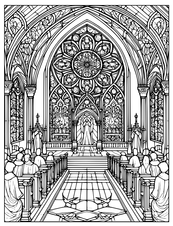 Desenho de Igreja para imprimir